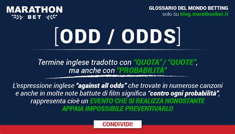 odds traduzione|odd significato.